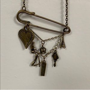 4/$19 🔥 Antique faux gold long necklace